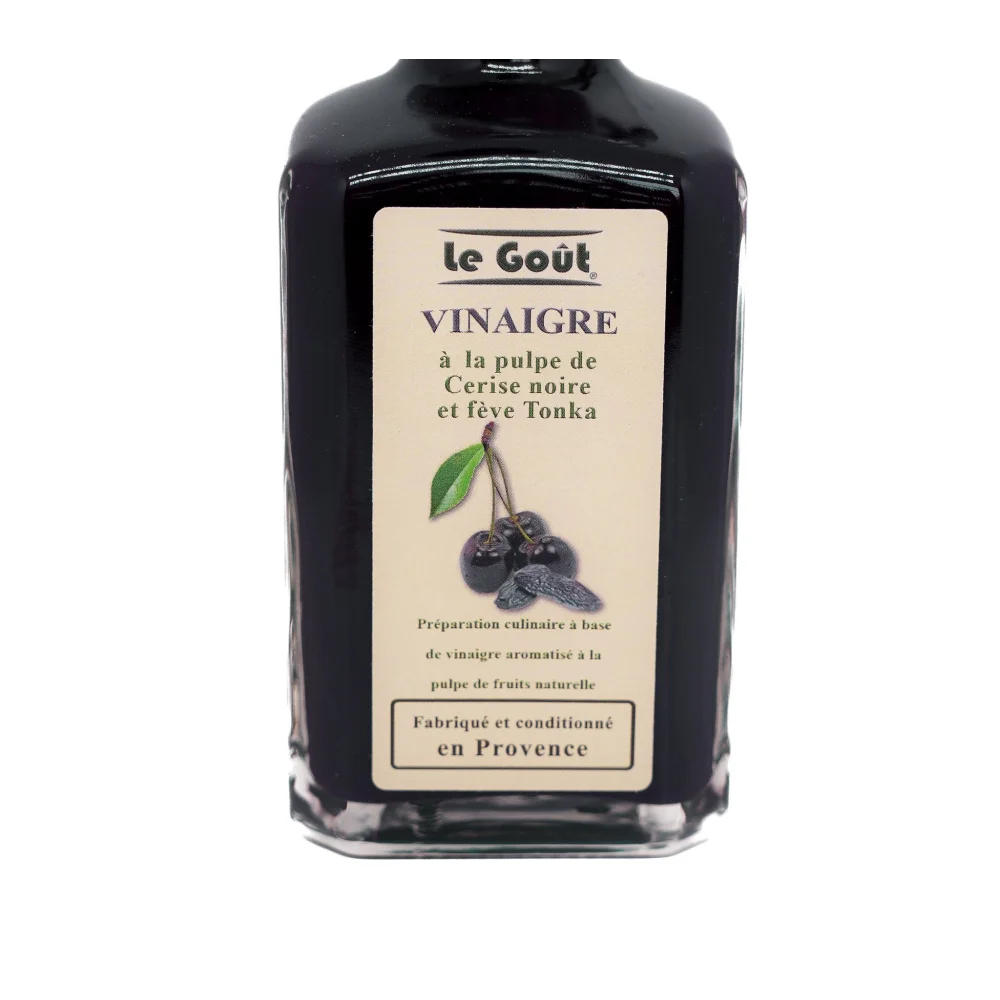 Vinaigre à la pulpe de Cerise Noire et Fève Tonka - Vinaigres